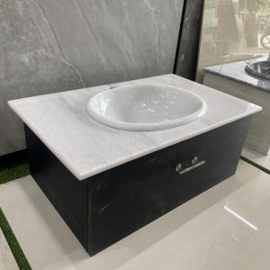 Tủ Chậu Bầu Dục âm Trắng